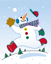Baseball snowman